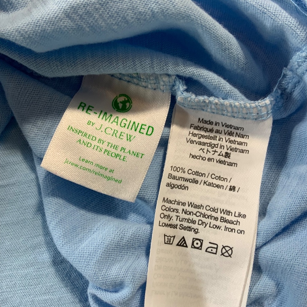 J.Crew Vintage Cotton Women’s T-Shirt Size Large Light Blue 100% Cotton (G16) - Picture 4 of 7